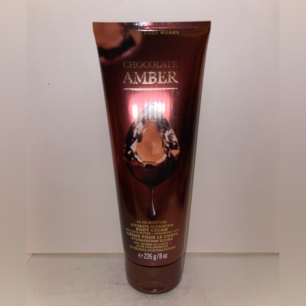 Bath & Body Works Chocolate Amber Body Cream 8oz Discontinued New